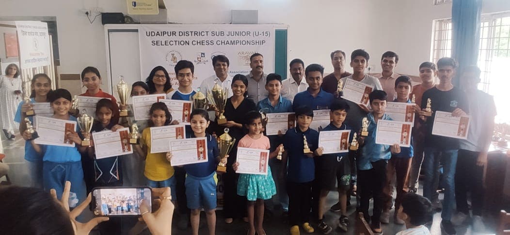 UDAIPUR DISTRICT SUB JUNIOR/U-15 (OPEN & GIRLS) SELECTION CHESS CHAMPIONSHIP 2023